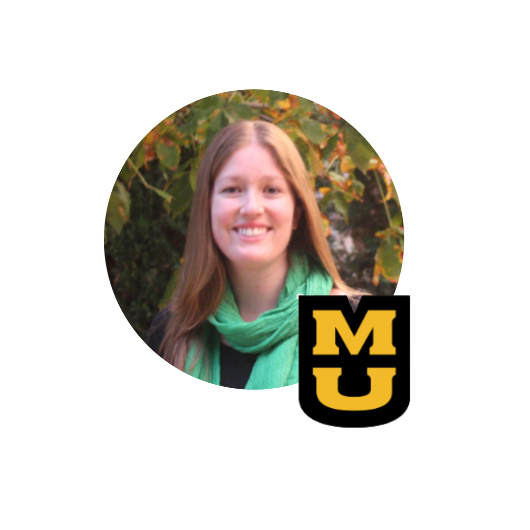 Portrait of Lindsay Tarsovic and the University of Missouri logo