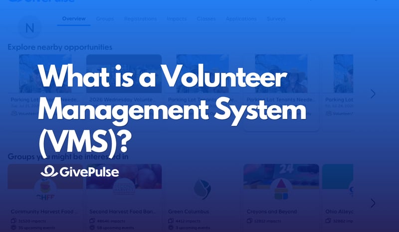 GivePulse explore page, showcasing various volunteer opportunities.