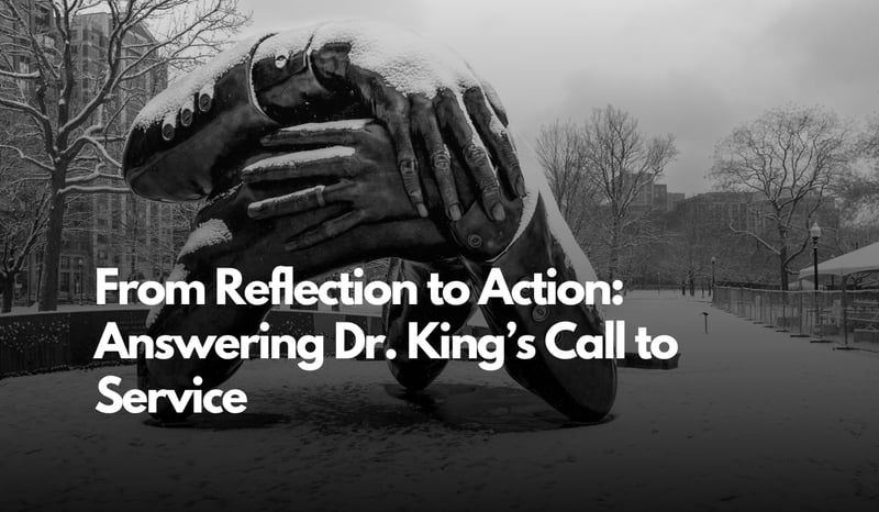 MLK Embrace memorial reading From Reflection to Action: Answering Dr. King’s Call to Service