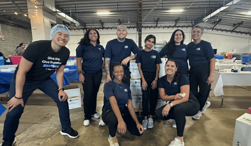 Group picture of volunteers participating in a service activity