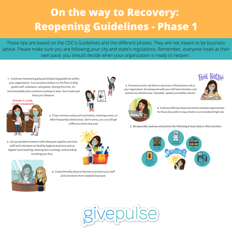 GivePulse COVID-19 safety reopening tips 