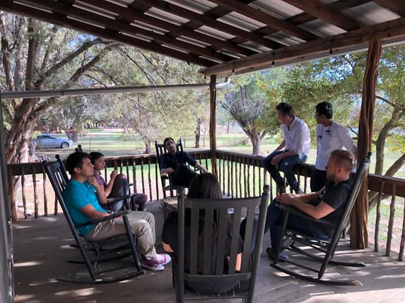 GivePulse team members reflecting on potential updates at the holiday retreat