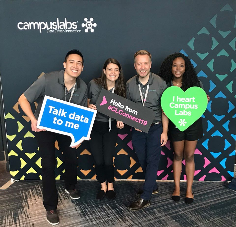GivePulse team smiling at the Campus Labs conference