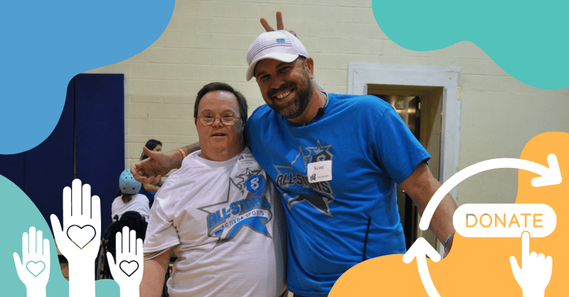 Volunteer at a nonprofit partner event smiling 