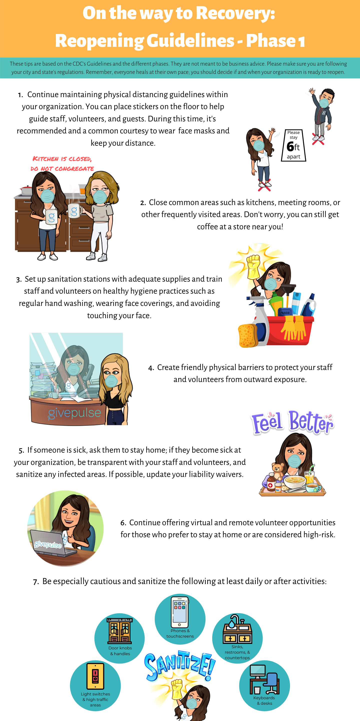 Reopening guidelines infographic