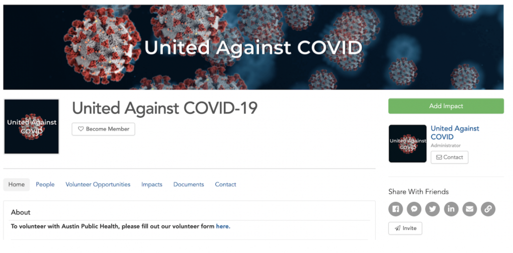 Austin United Against COVID-19 vaccine distribution group
