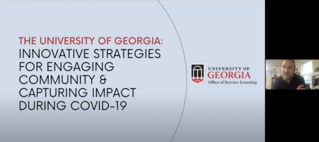 University of Georgia presentation on "Innovative Strategies for Engaging Community and Capturing Impact During COVID-19"