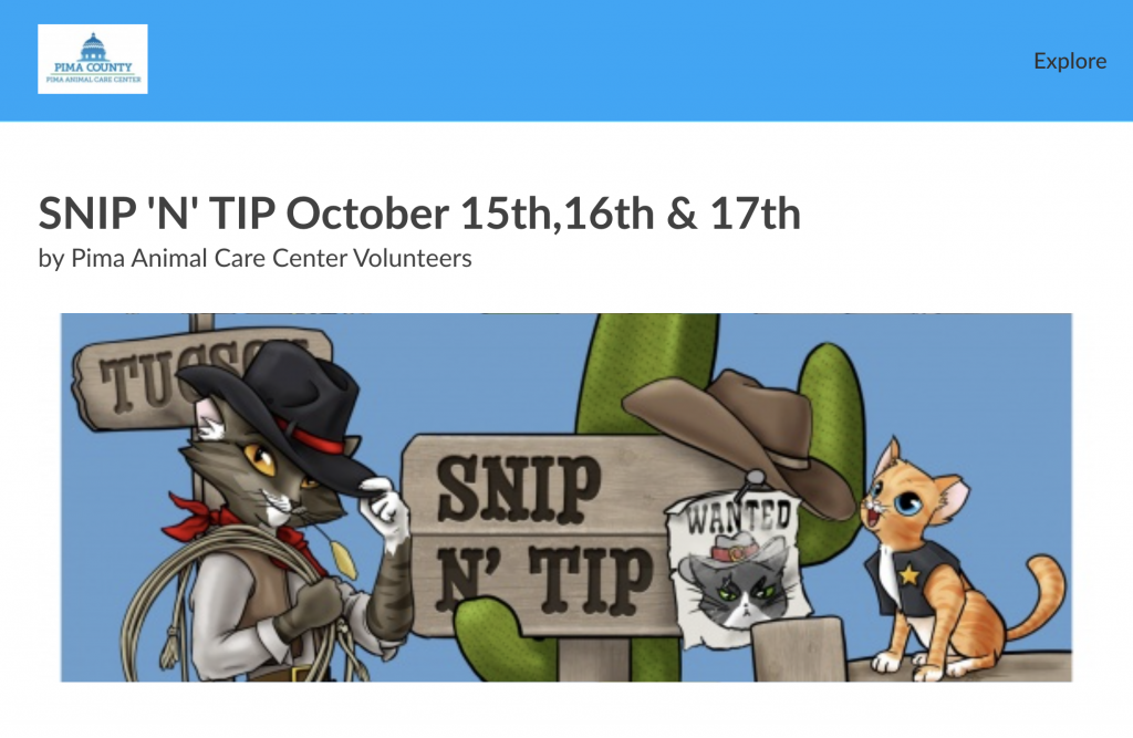 SNIP 'N' TIP event at Pima Animal Care Center