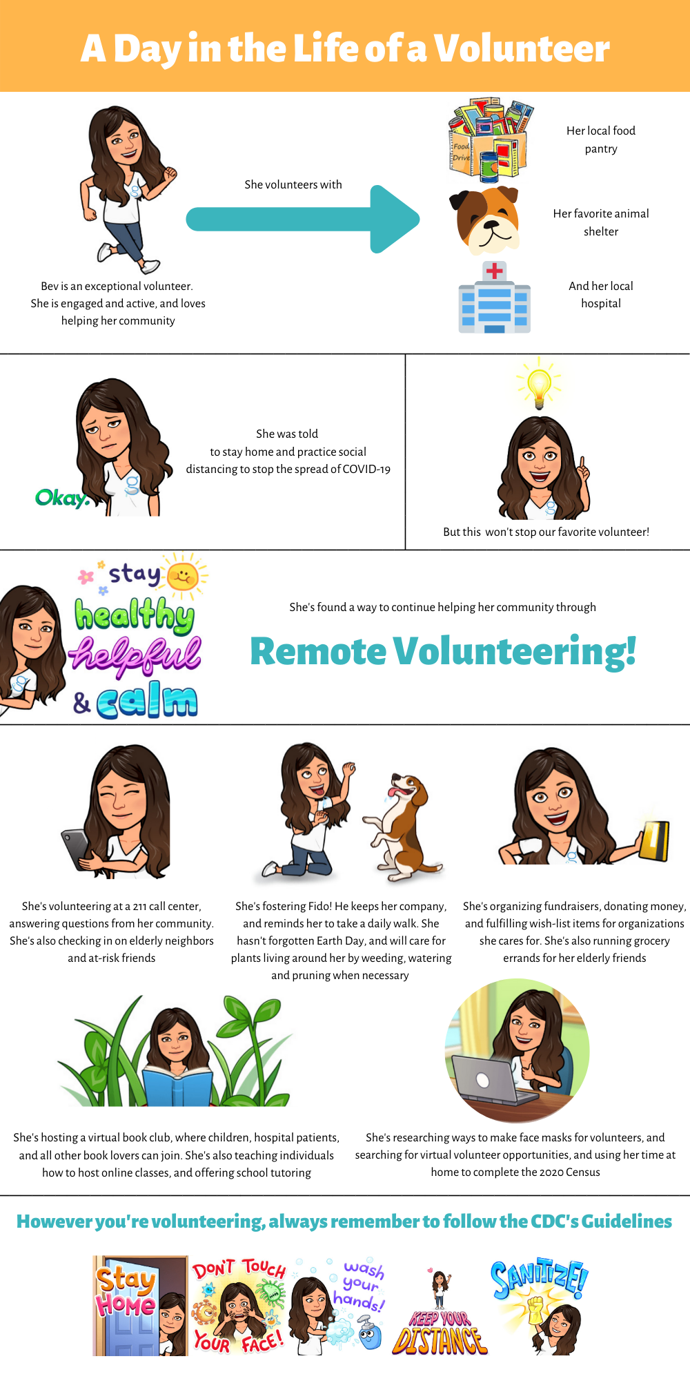 Virtual volunteer infographic