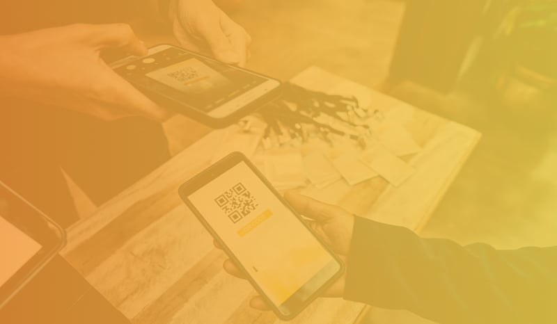QR sign in at an event.