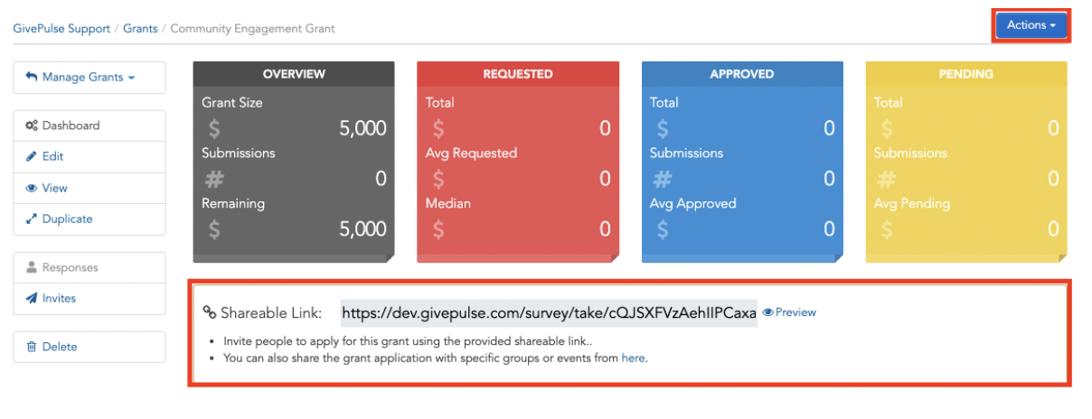 Track, manage and review grants on GivePulse. We help you streamline your approval process, overall budget and more
