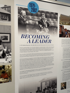 Becoming a Leader poster in the Fitz Center for Leadership