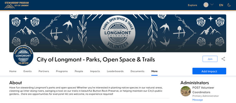 City of Longmont Parks, Open Space & Trails on GivePulse