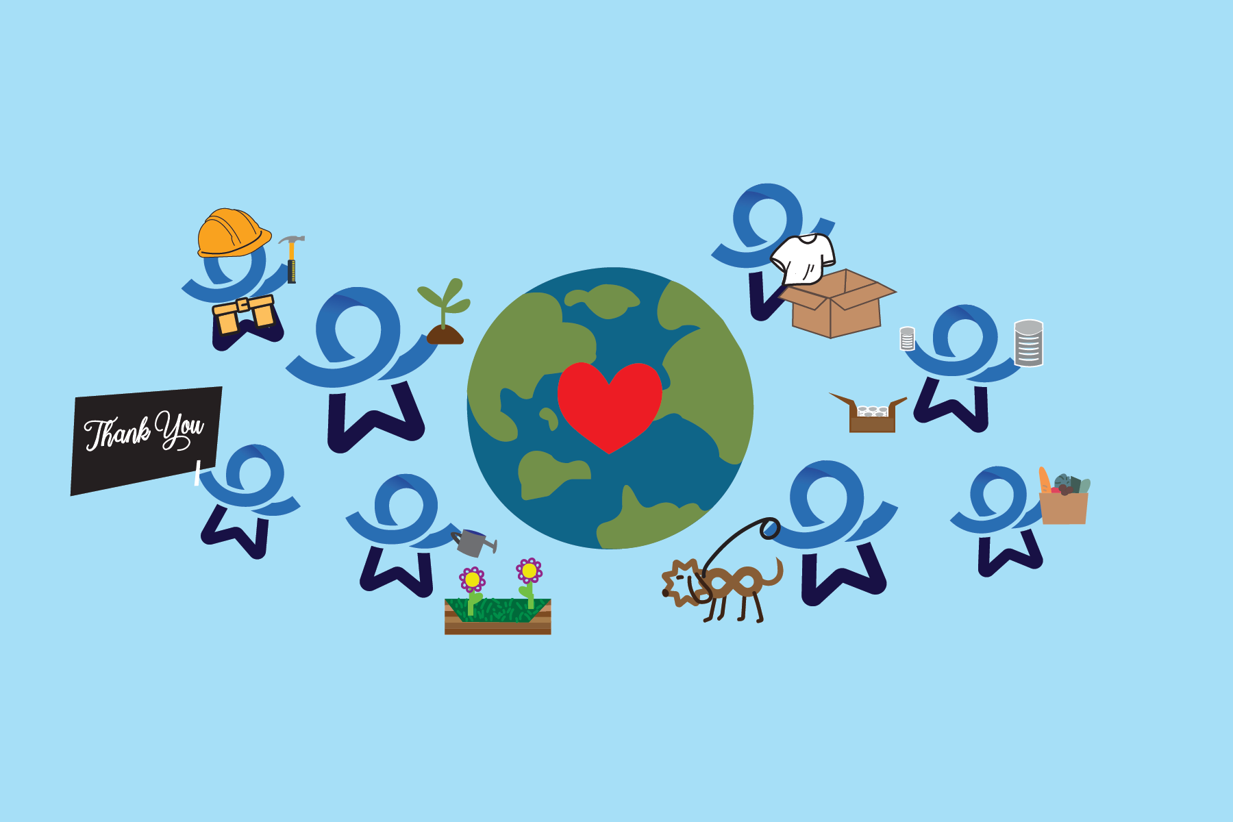 holiday landing page background with Ribbeys around the world