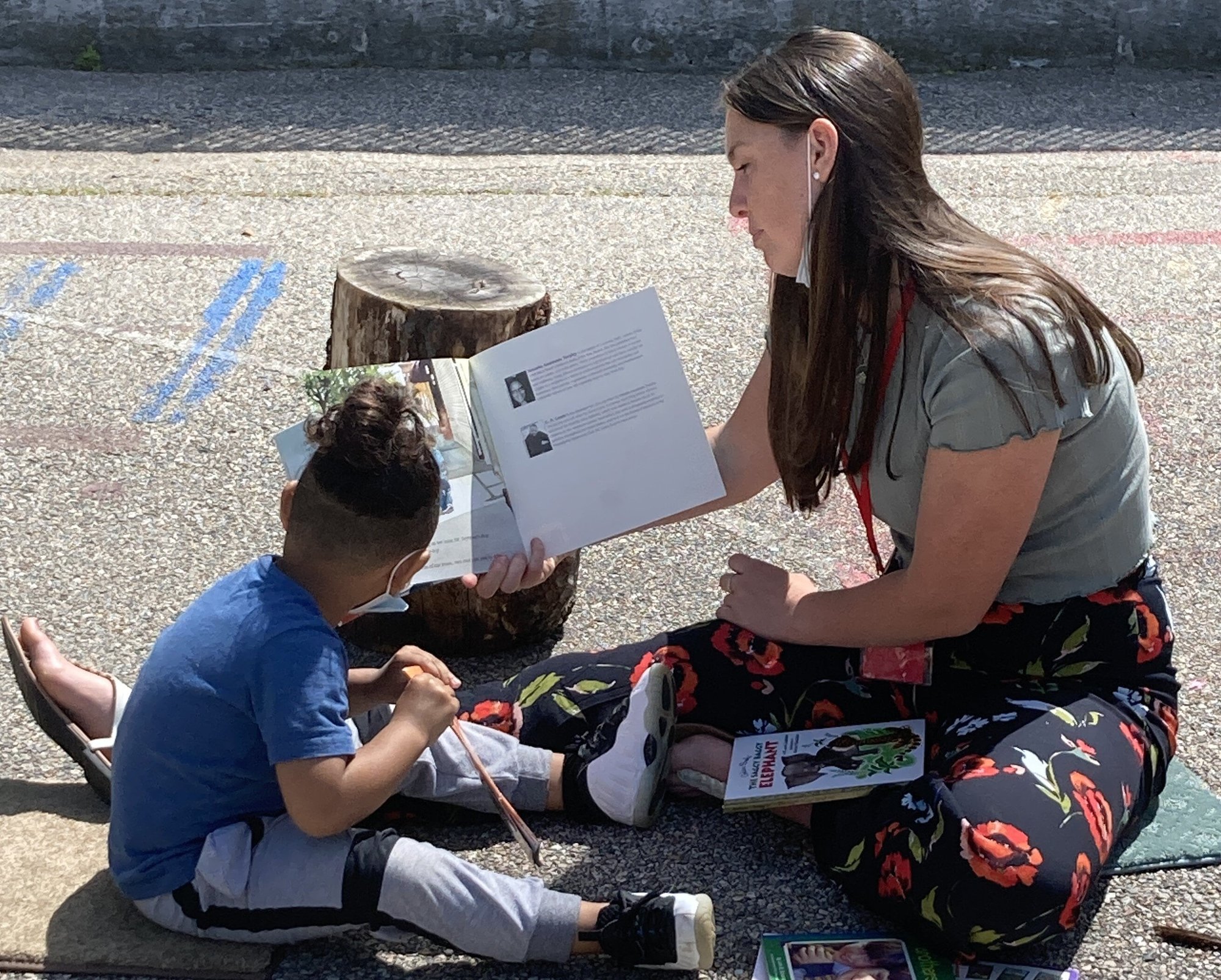 Kindergarten or middle school students in the classroom working on art projects