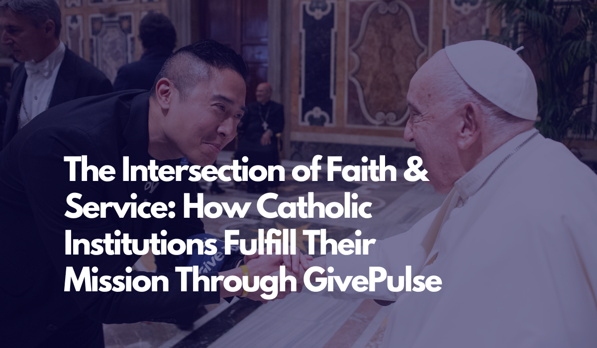GivePulse CEO George Luc with his holiness, the late Pope Francis