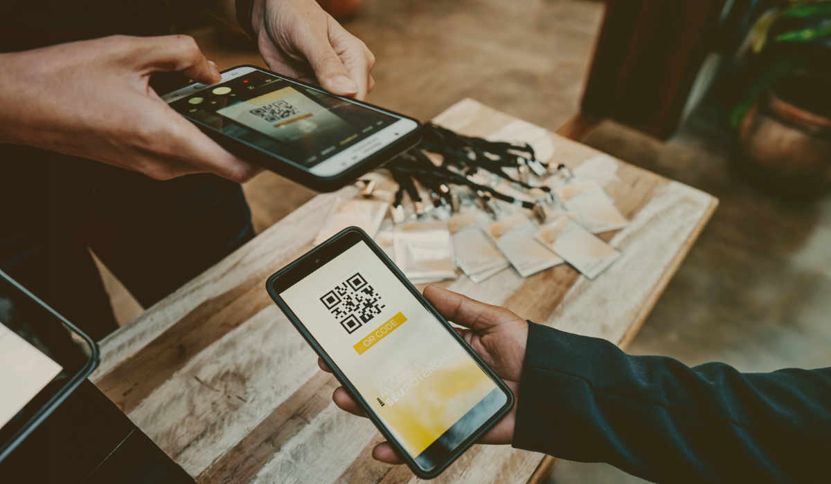 QR sign in at an event.