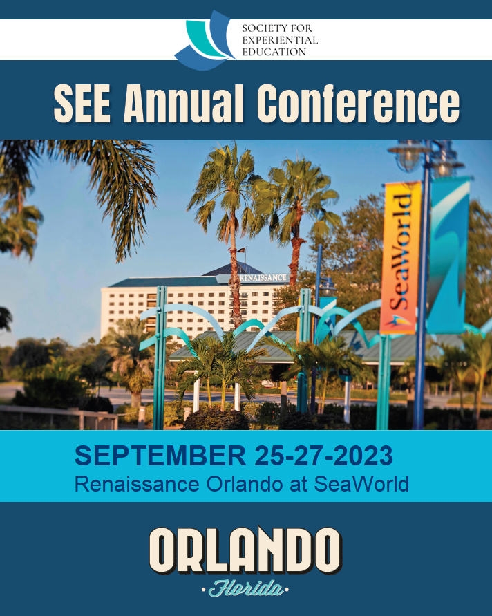 SEE Annual Conference flier with an image of Orlando Florida in the background